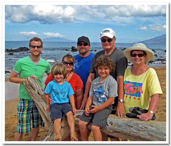 Bob and Judy Didlock and Family in Maui